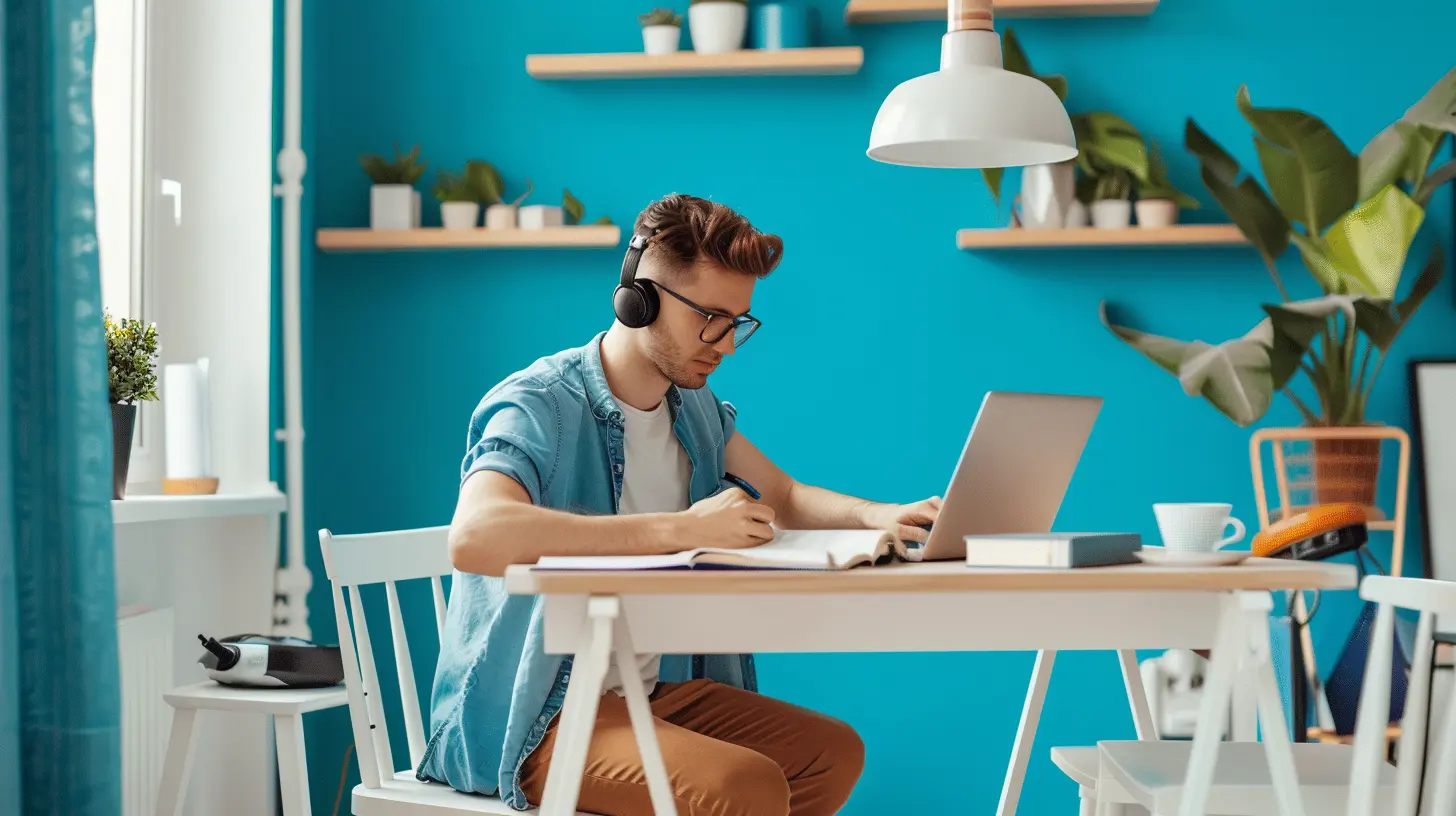 Person reparerer MacBook Air på værksted.