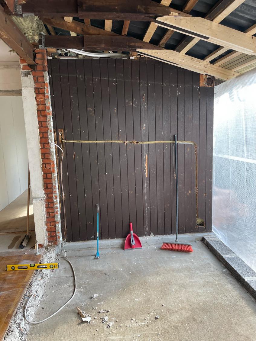 Opsætning af forskaling og gips loft/væg