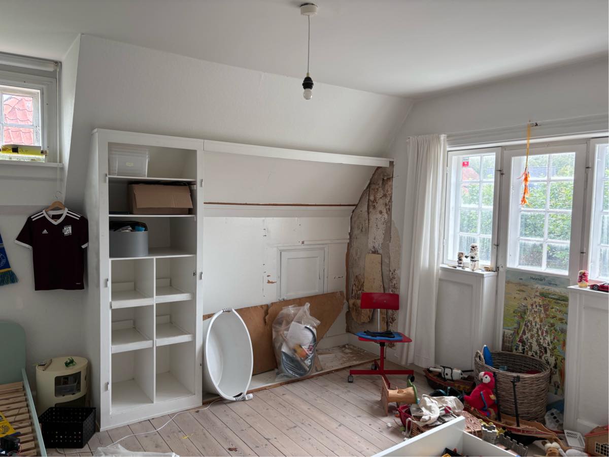 Opsætning af skillevæg