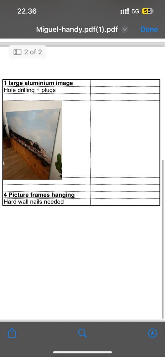 Loftlampe/Billede montering