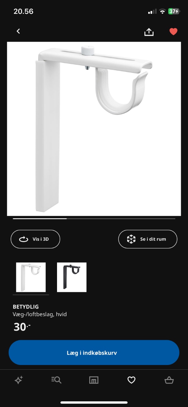 Montering af gardinbeslag