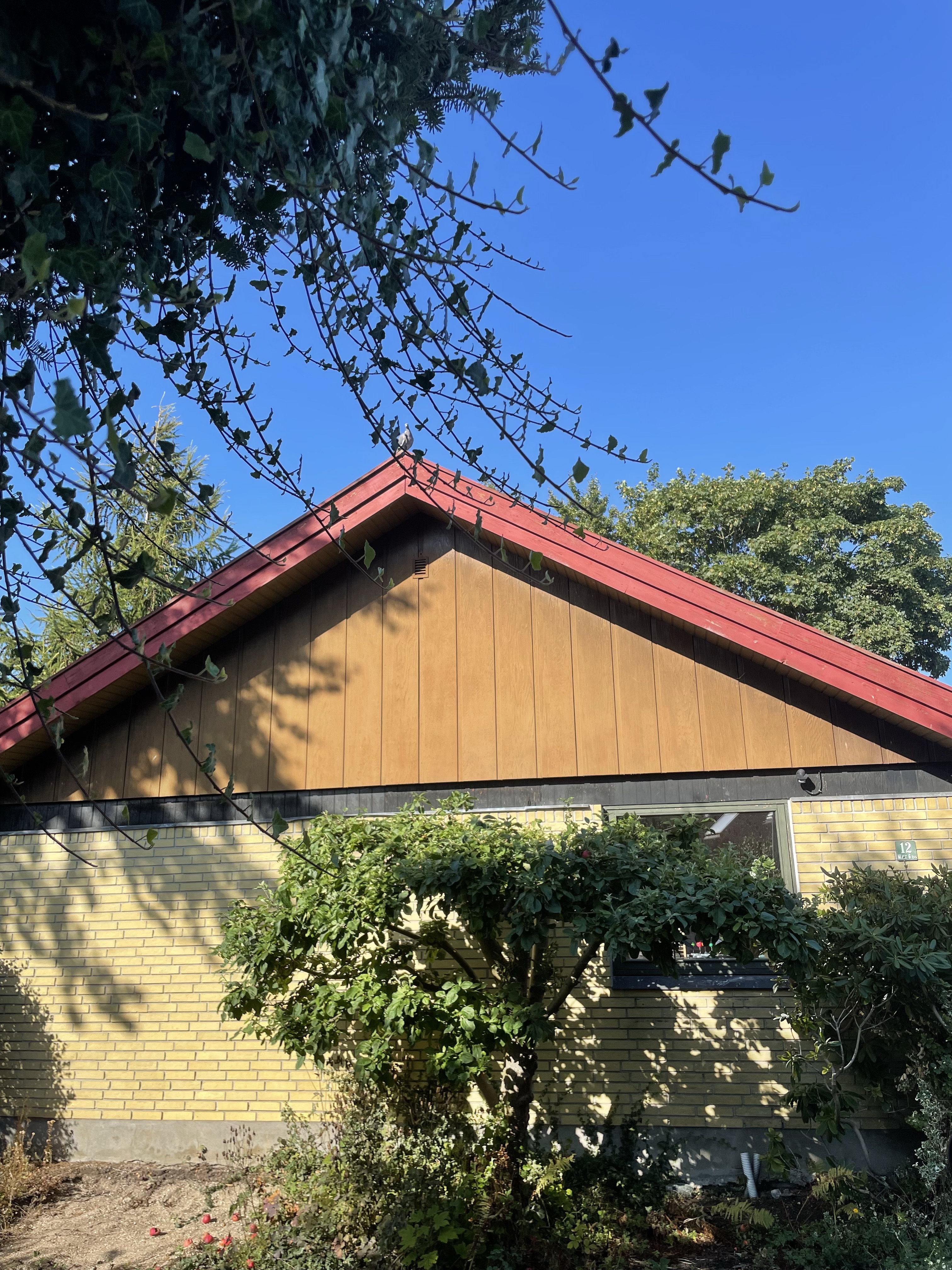 Malet gavle på parcelhus