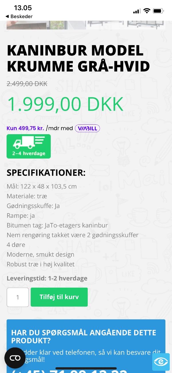 Samling af to mellem store kaninbure