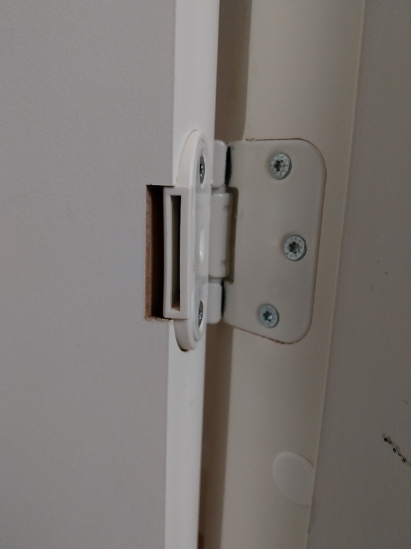 Indvendig glasdør skruerne i hængslet på det ene vil ikke binde til og jeg tør ikke selv begynde at.