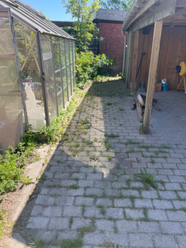 Fjern ukrudt i indkørsel