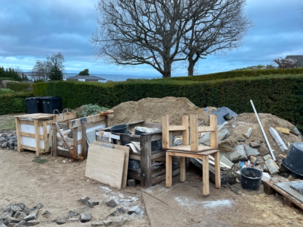 Kørt affald på genbrugsstation