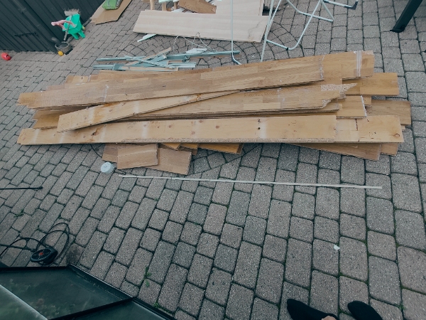 Afhentning af byggeaffald