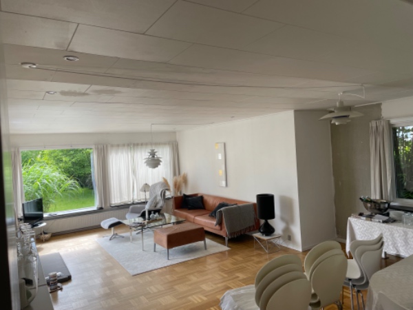 Maling af gibsloft 41 m2