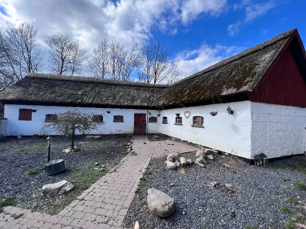 Hvitning af stråtækt gård