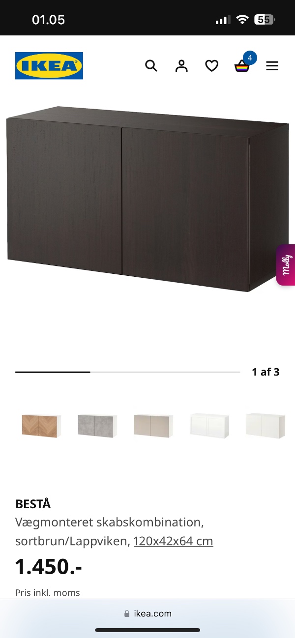 Skænk skal vægmonteres + sætte loft lampe til