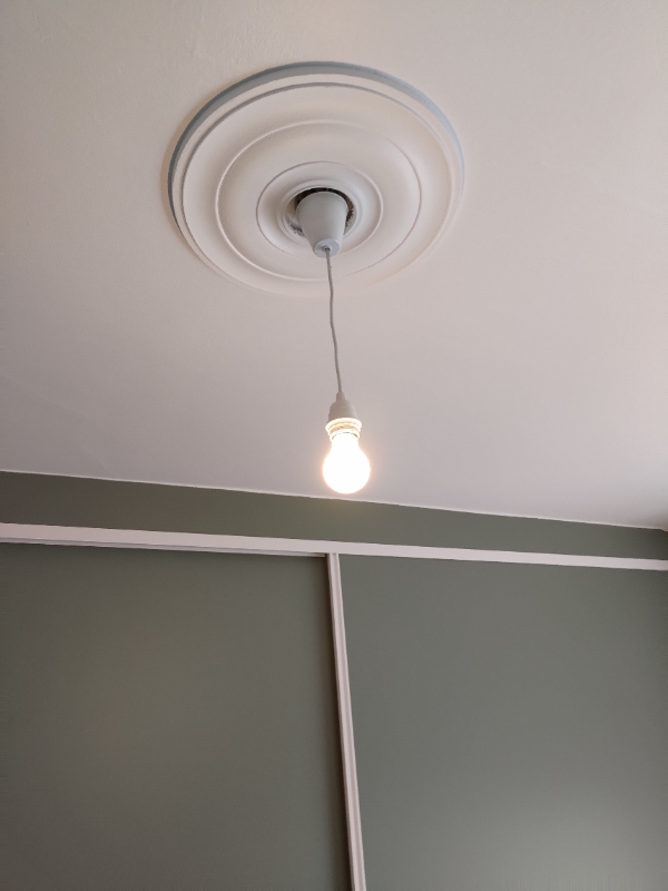 Ophæng af nye lampe