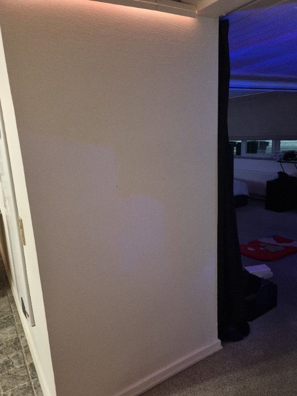 muret en skråvæg op i stedet for gipsplader, så jeg kan flytte min brændeovn der ind.