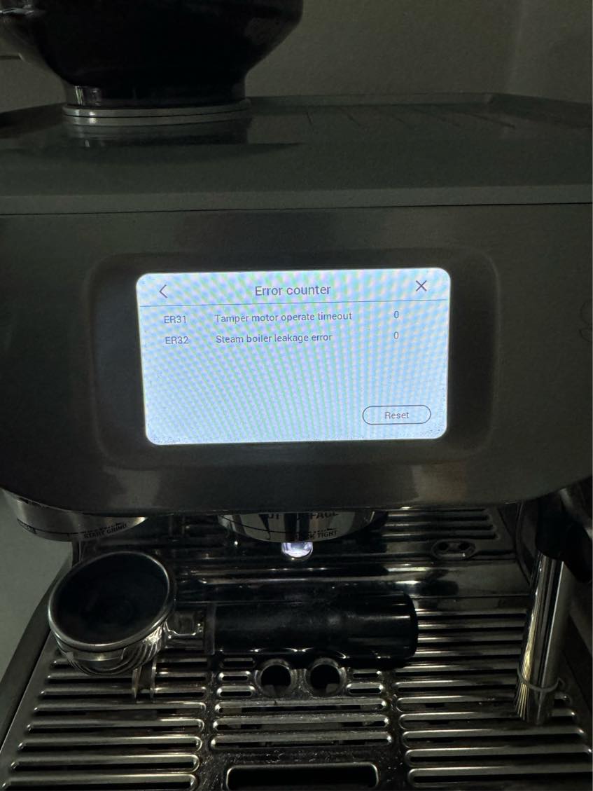 Sage Kaffemaskine fejl