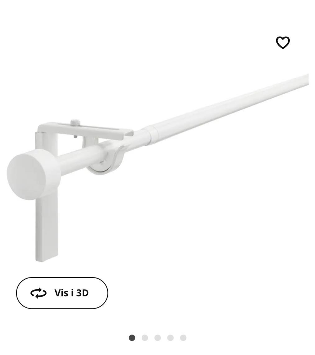 Gardiner skal sættes op og et spejl