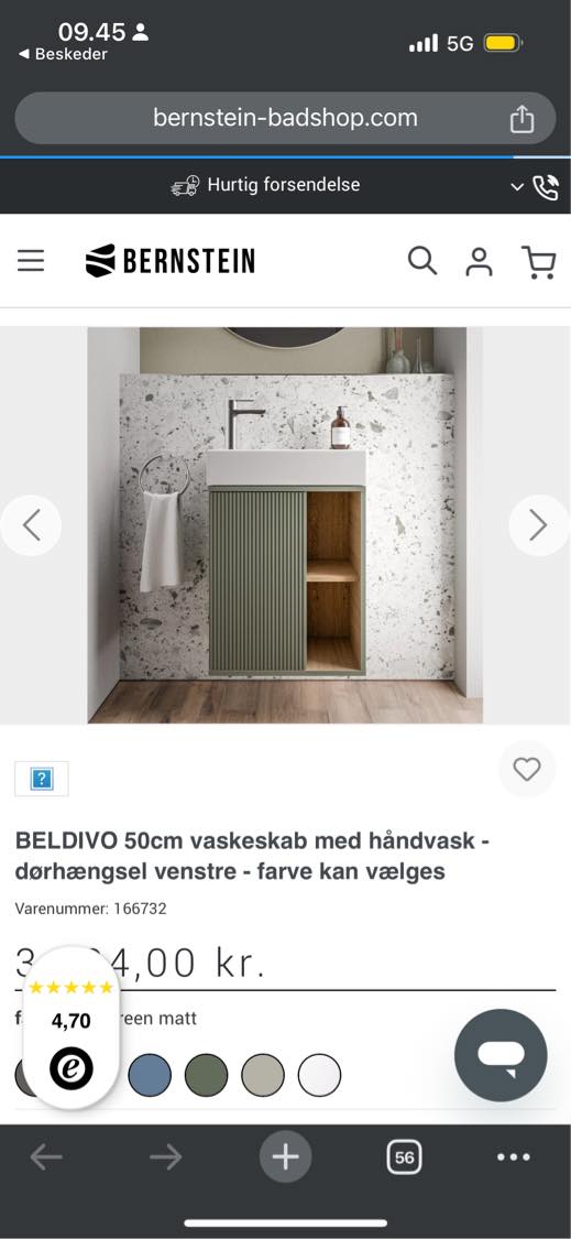 Montering af toilet, vask og skabsspejl