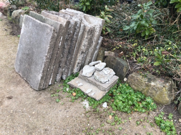 Afhentning gamle havefliser