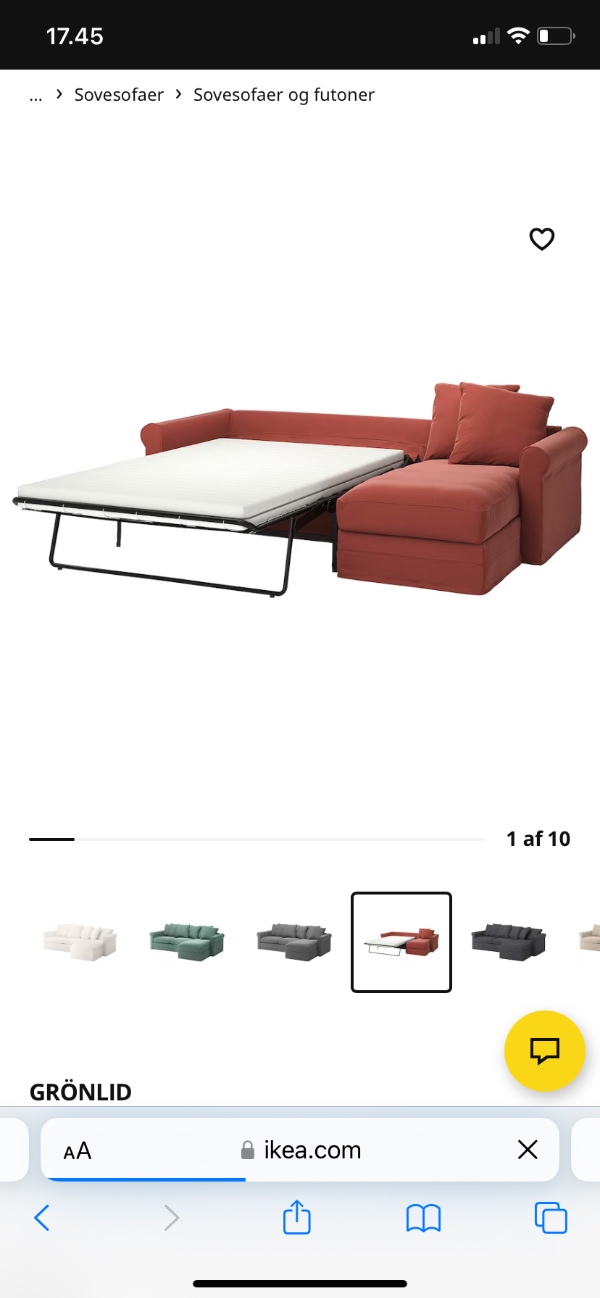 Samlet en sovesofa fra ikea