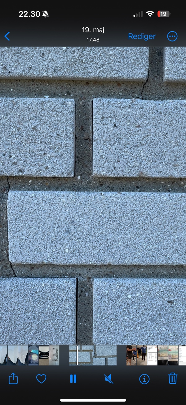 Sætnings skade på muren