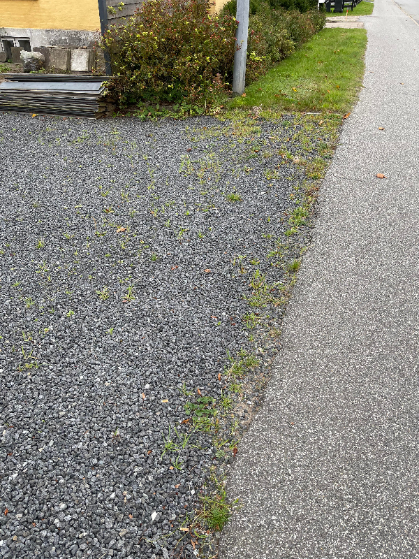 Lugning af grusareal