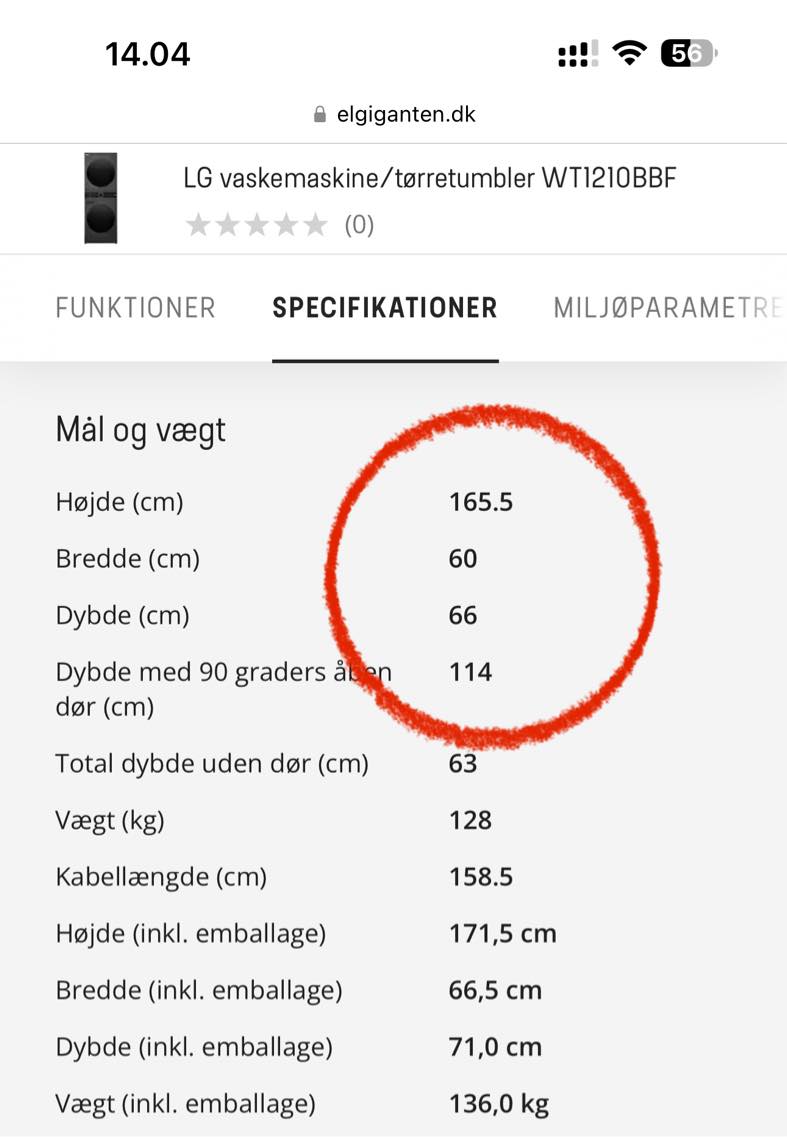 Beskære bordplade, afmonter skabsmodul - gør plads til vaskesøjle