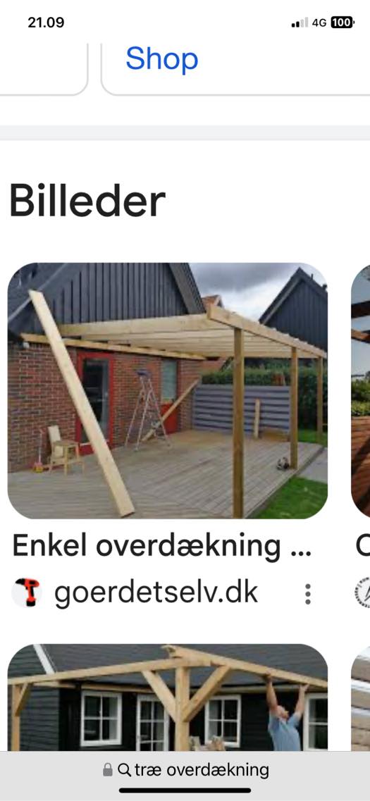 Lave et udhæng - overdækket terrasse