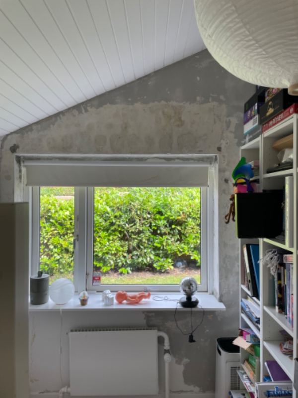 Spartle, opsætte filt og male 2 vægge