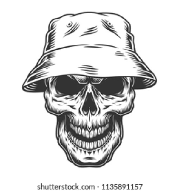 Tegning af dødningehoved