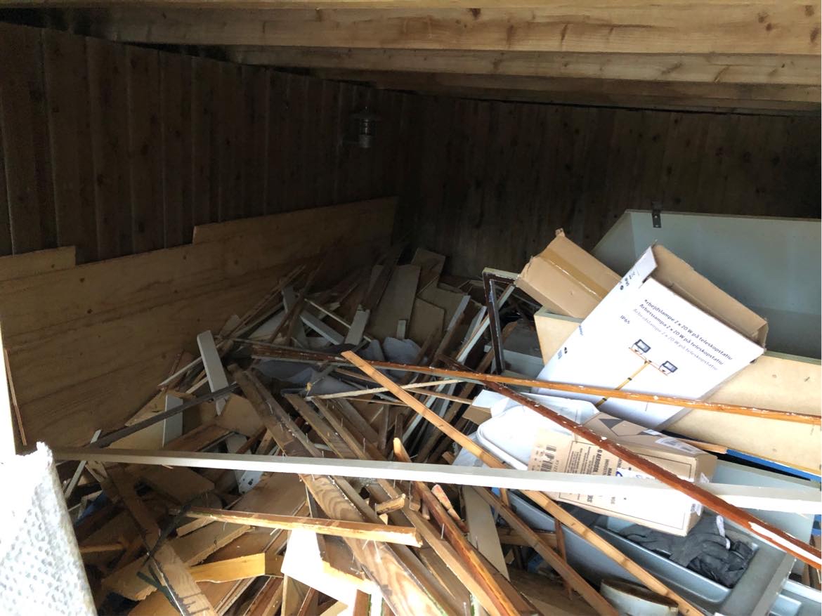 Oprydning af renoverings affald