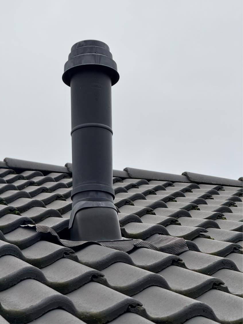 Afmontering af lodret aftræk fra gasfyr