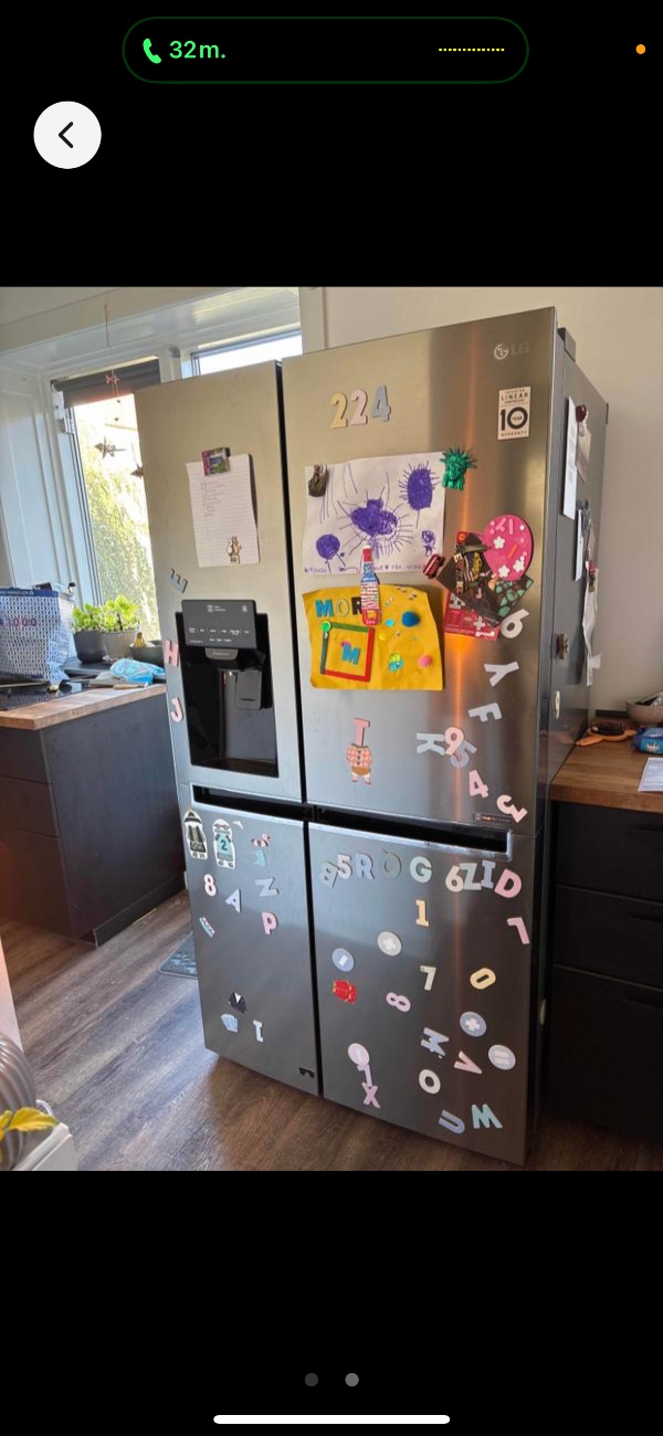 Fjerne amerikanerkøleskab. TUNGT!