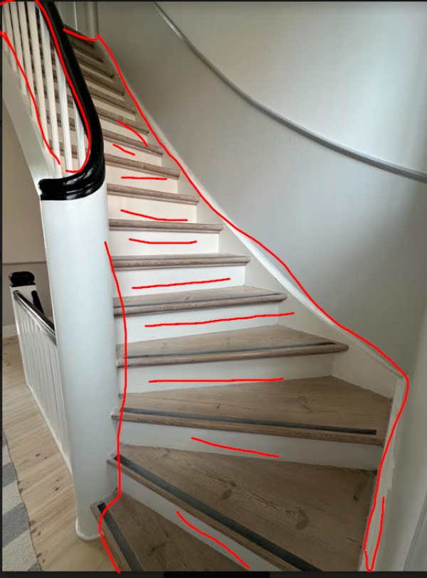 slibe trappe - klargøring til maling