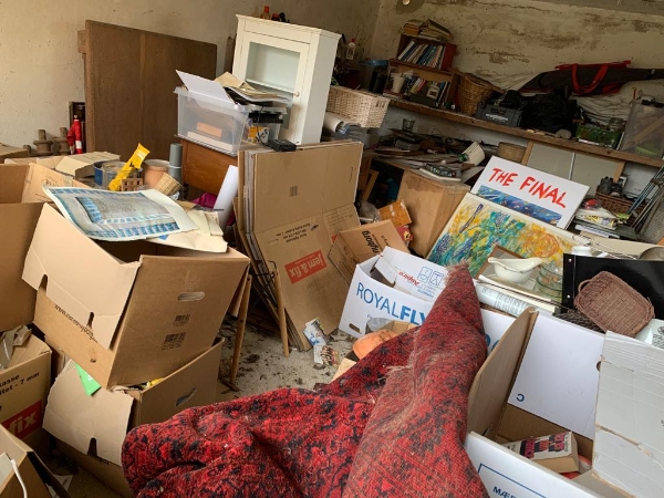 ryddet garage og skur