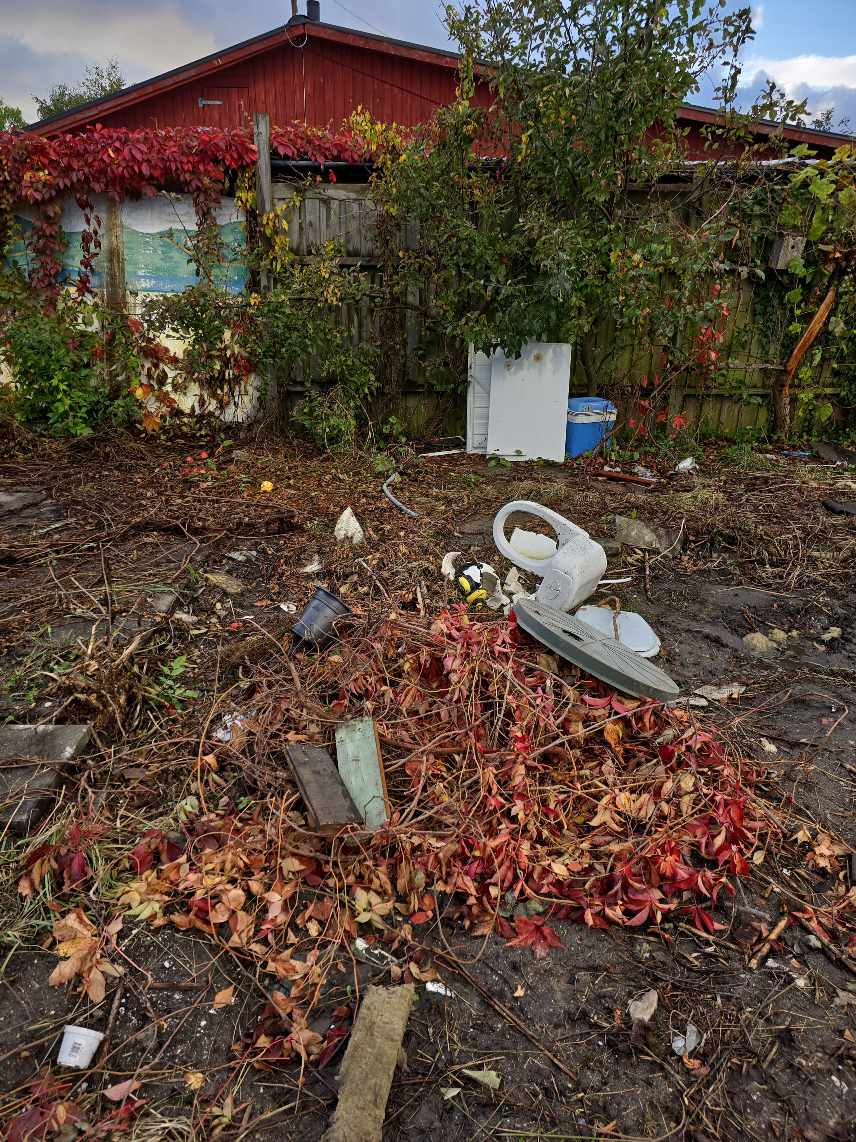 Afhentning af nedrivnings affald