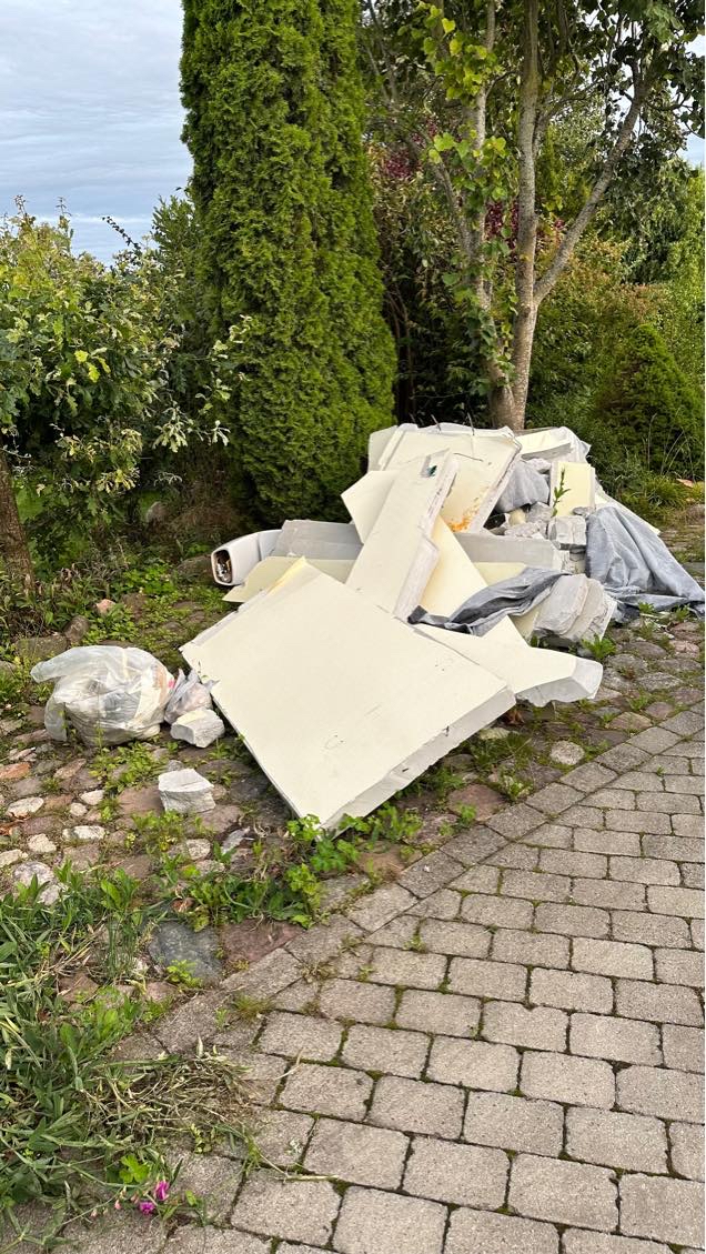 Afhentning af byggeaffald