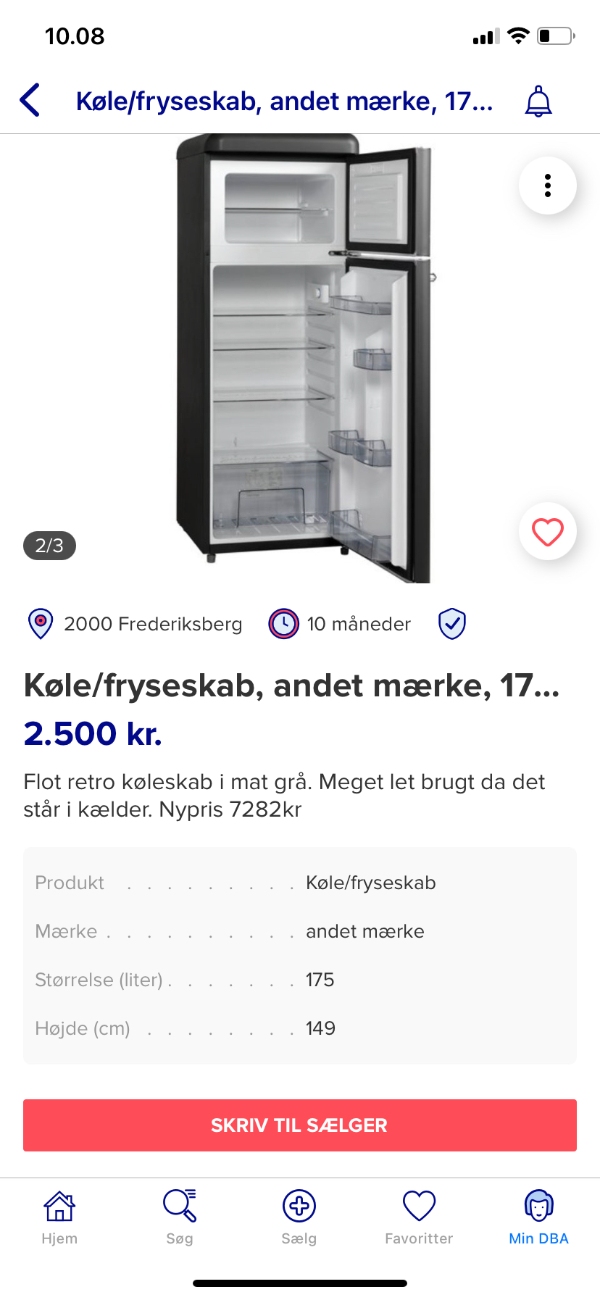 Afhentning og levering af køleskab