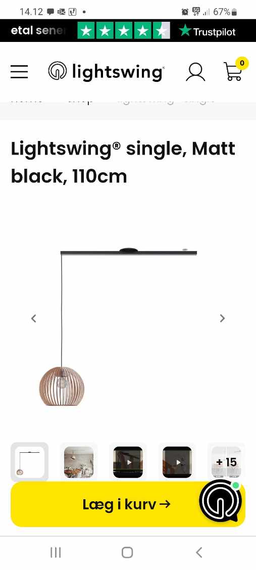 Opsætning af lightswing + lampe