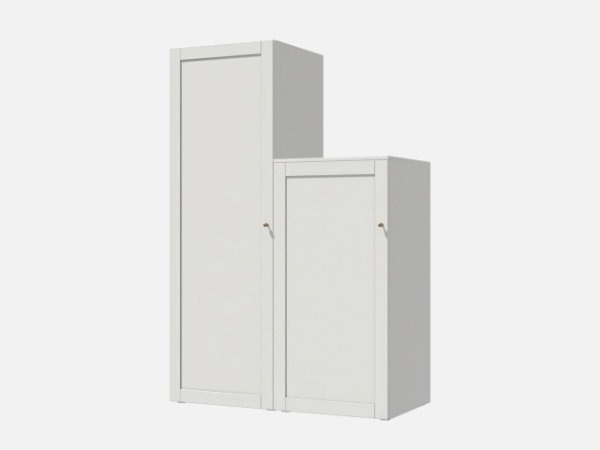 Samling af 3 x mindre kommoder med 6 skuffer hver + 2 mindre klædeskabe fra IKEA.