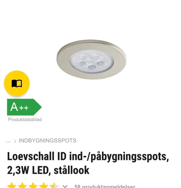 Udskiftning af 3 Led spots i et skab