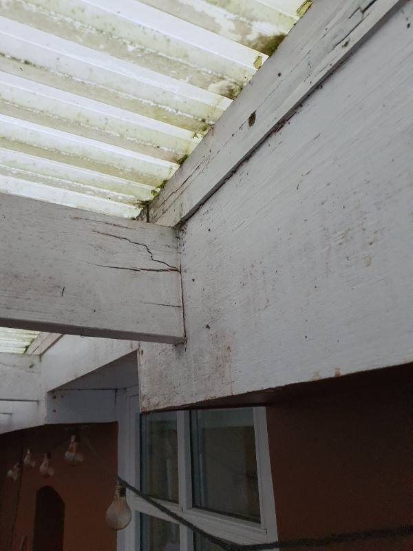 Bytte tag over udekøkken