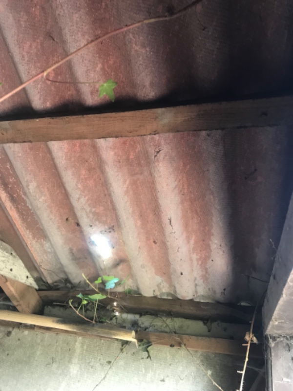 Fjernelse af tag og sider på garage, muligvis asbest, ca 30 m2