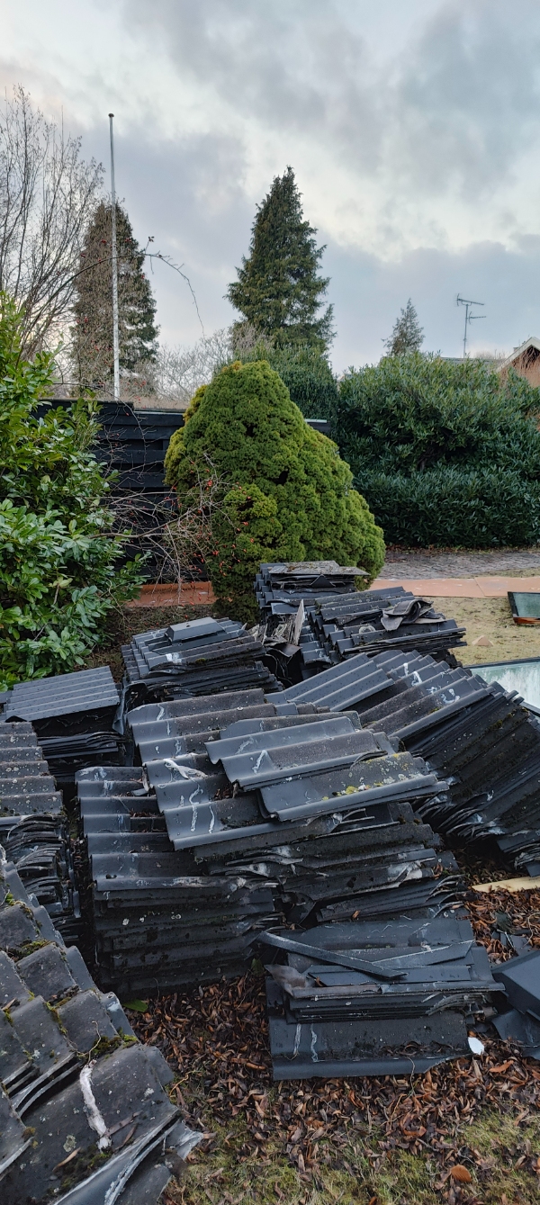 bortskaffelse af eternit tagplader med asbest