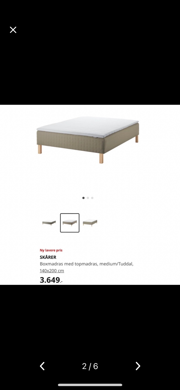 Afhentning og indbæring af boxmadras