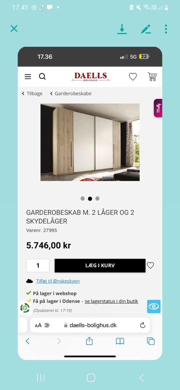 Samle skab 4 døren.