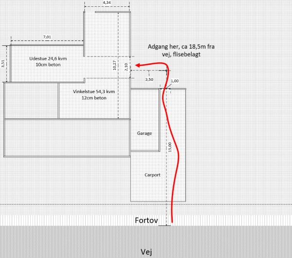 Støbning af 2 gulve på i alt 79 kvm