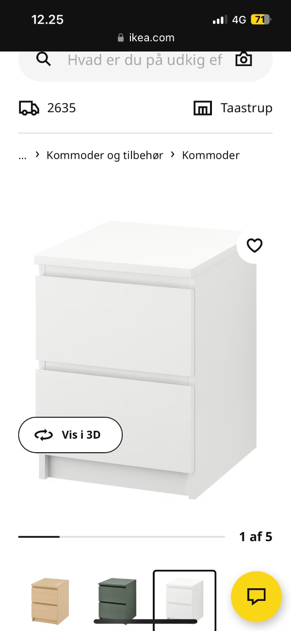 Få samlet en dobbeltseng, et natbord, 2 badeværelsesskabe og er pax garderobeskab.