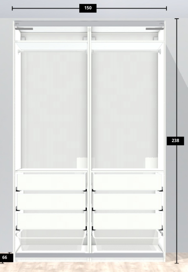 Samling af 2 IKEA PAX garderobeskabe