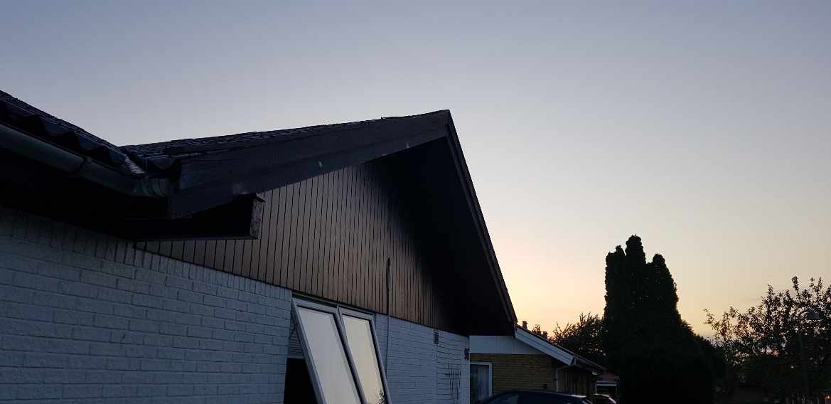 Udskiftning af træplader på endegavle