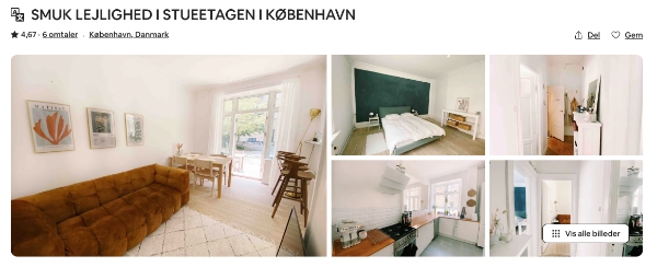 Airbnb rengøring + vaske sengetøj