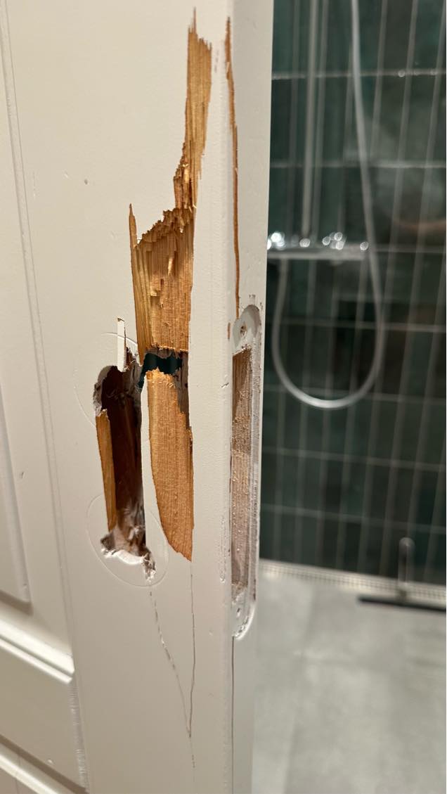 Reperere indvendig dør