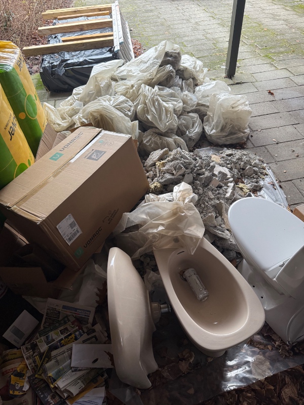 Byggeaffald til genbrugsplads